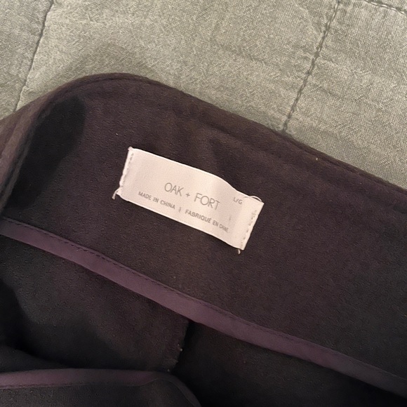 OAK + FORT Black Charcoal Dress Pants with Drawstring - Picture 7 of 8